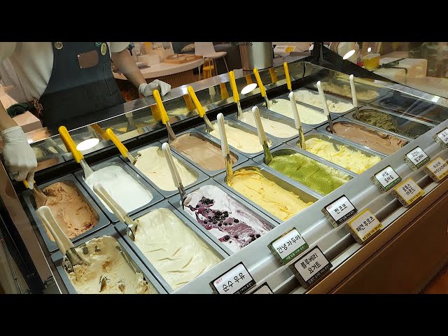 Homemade Gelato Ice cream Making (Blueberry, Vanilla, Plum) / 수제 젤라또 만들기 / Korean Ice cream Shop
