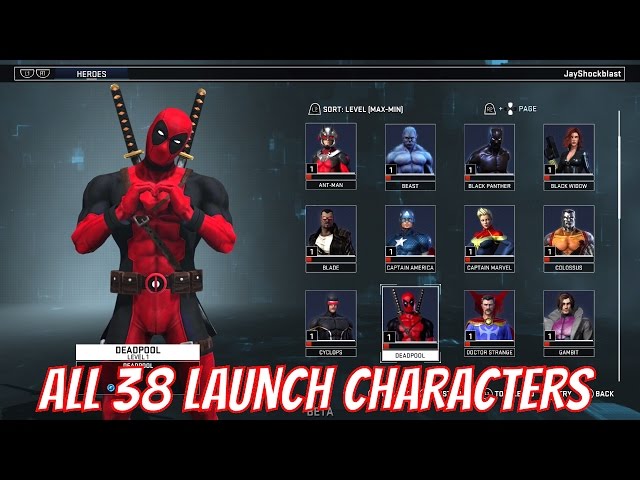 Marvel Heroes Omega All 38 Launch Characters and Costumes on Playstation 4
