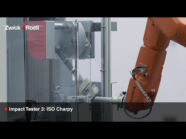 Robotic Testing System roboTest R for Pendulum Impact Tests on PEPP Plastics