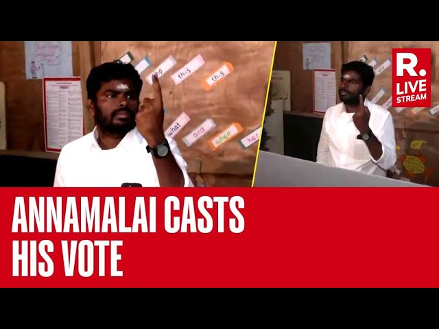 Singham Annamalai Casts His Vote At Uthupatti As Polling Begins For 39 Seats Of Tamil Nadu
