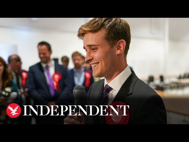 Watch in full: Youngest MP Keir Mather delivers victory speech for Labour