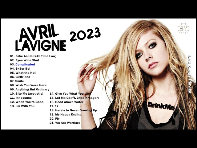 AvrilLavigne best songs - Greatest Hits Playlist 2023 | 에이브릴라빈 히트곡 명곡 모음