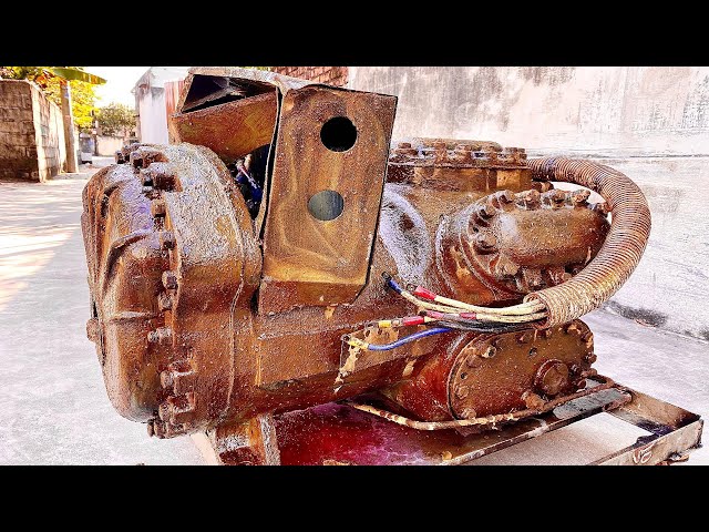 Restoration broken HITACHI 30kw ice machine | restore rusty old 3 phase 380v compressor