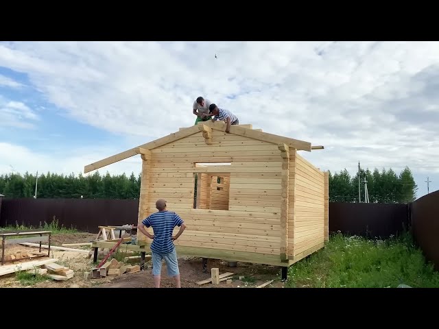 We built a small timber house. Step by step construction process