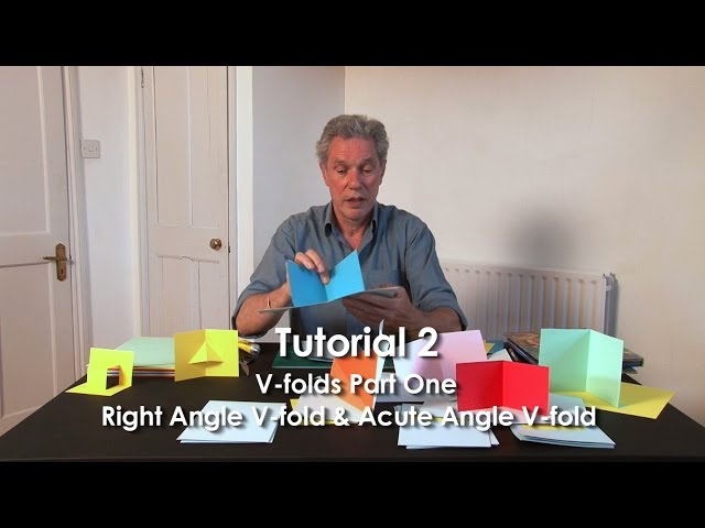 Pop-Up Tutorial 2 - V-folds Part 1 Right Angle V-fold & Acute Angle V-fold