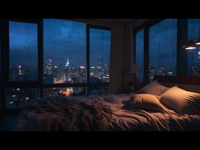 Sleep Off Fatigue with Heavy Rain and Thunder on Window at Night | Rain ASMR 🌧️ Sleep Sounds