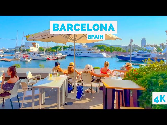 Barcelona, Spain 🇪🇸 - Barceloneta Beach - 4K-HDR Walking Tour (▶95min)