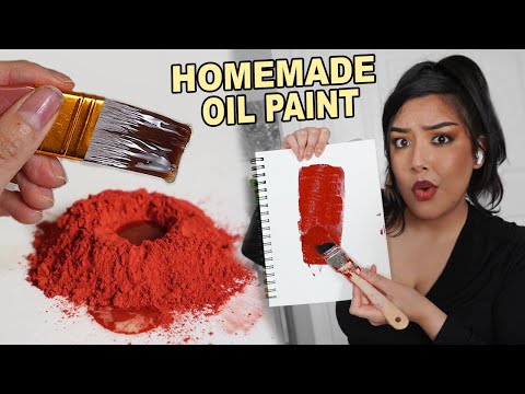 Making Oil Paint From SCRATCH & painting with it..(I can't believe this works lol)