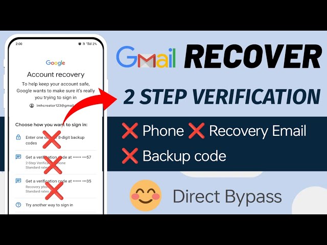 How to Recover Gmail Account without 2 Step verification |login gmail account forgot password 2 Step