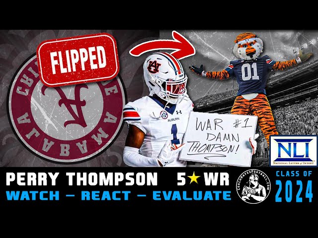 5⭐ WR: Perry "Uno" Thompson | Highlight Review | #WRE24 #AuburnCommit