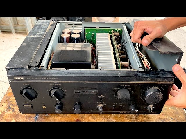 Restoration integrated stereo amplifier DENON // Restore details of each step