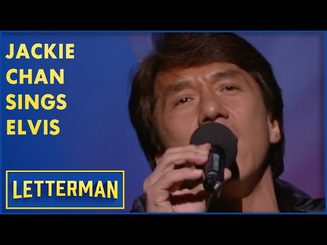 Jackie Chan Sings Elvis Presley | Letterman