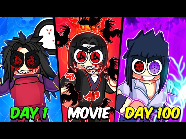 (MOVIE) Spent 100 Days Becoming The Uchiha Clan In Roblox Shindo Life | Noob To Pro
