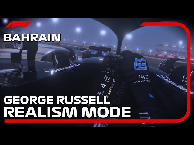 F1 23 Mod - Realism Mode - George Russell's Helmet Cam at Bahrain GP