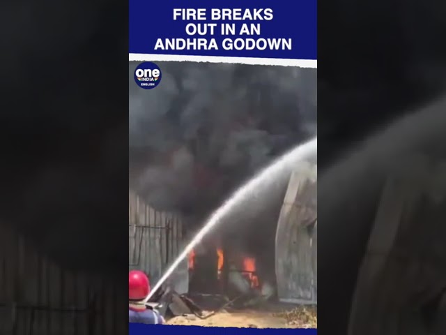 Fire in a godown on Gutti Road in Anantapur city| Firefighting operation is underway | #shorts