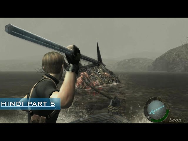 Resident Evil 4 - Gameplay w/ Hindi Commentary Part 5 | Lake Monster Fight
