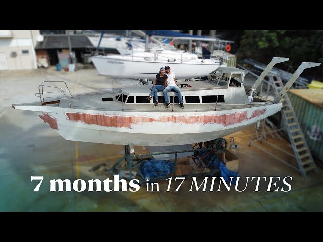 INCREDIBLE Boat Work TRANSFORMATION in minutes (TIMELAPSE) ⛵️