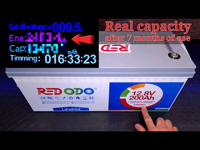 Real Capacity of REDODO 200Ah LiFePO4 Battery after 7 month of use