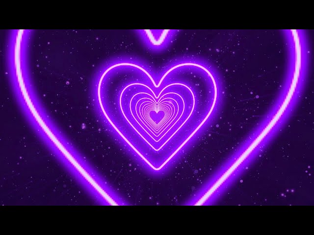 Neon Heart Background💜Purple Heart Background | Neon Heart Background Video | Wallpaper Heart Loop