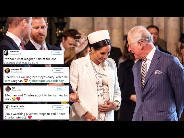 Fans gush over moment Meghan & father-in-law giggling together at Westminster Abbey