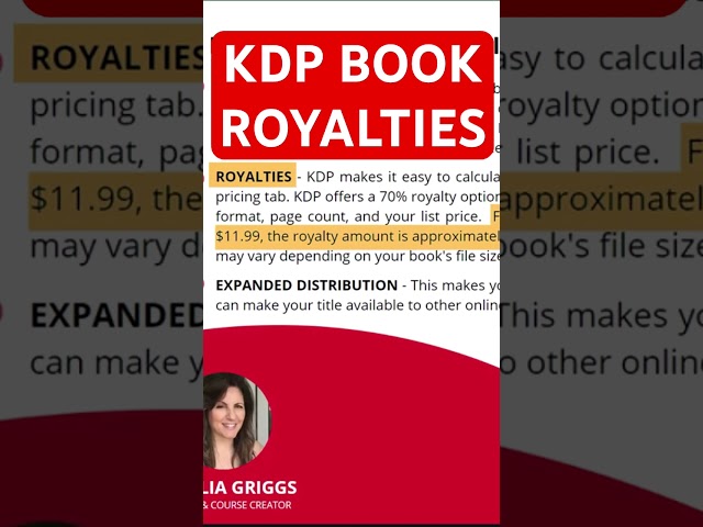 💲 SELF-PUBLISHING QUICK TIP: KDP BOOK ROYALTIES #amazon #amazonkdp #kdp