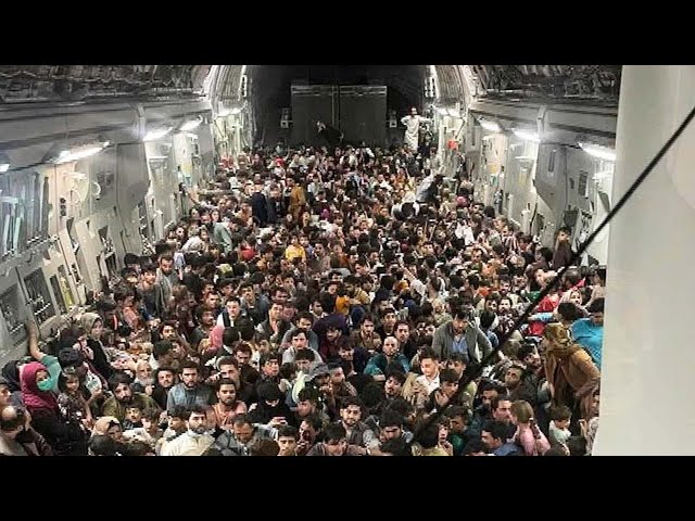 640 Afghans Flee on Cargo Plane Designed for 150 Troops
