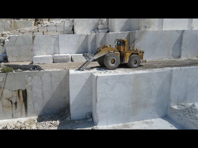 Amazing Drone Aerial View Of Huge Marble Quarry In Greece - Birros Marble Quarries