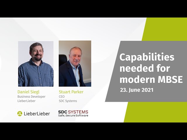 Webinar Recording from 23 June: Capabilities needed for modern MBSE