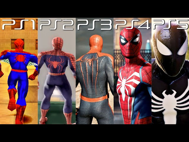 PS1 vs PS2 vs PS3 vs PS4 vs PS5 | Spider-Man Games | Graphics & Gameplay Comparison