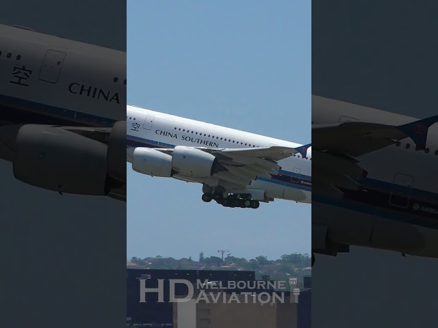 AWESOME China Southern Airlines Airbus A380 Takeoff at Sydney Airport Australia #shorts