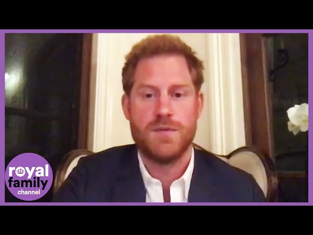 Prince Harry Attends Virtual Travel Summit via Video Link from Los Angeles