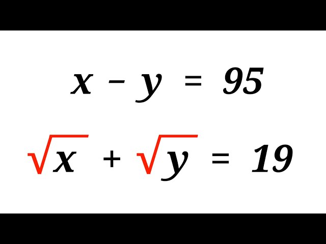 A nice algebra question, how to find out x and y ?