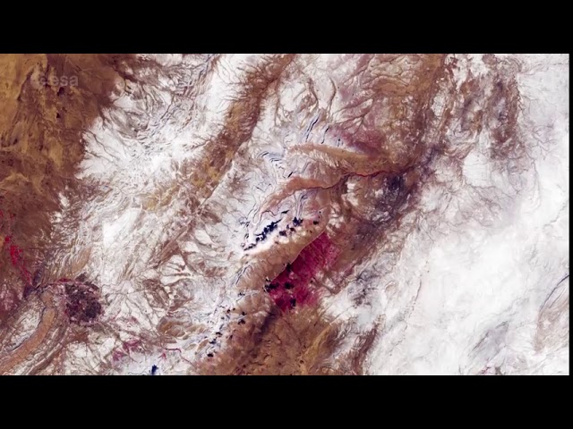 La neige au sahara vue par satellite