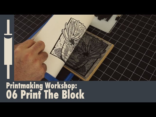 Linocut Printmaking Tutorial 06: Printing a Linocut