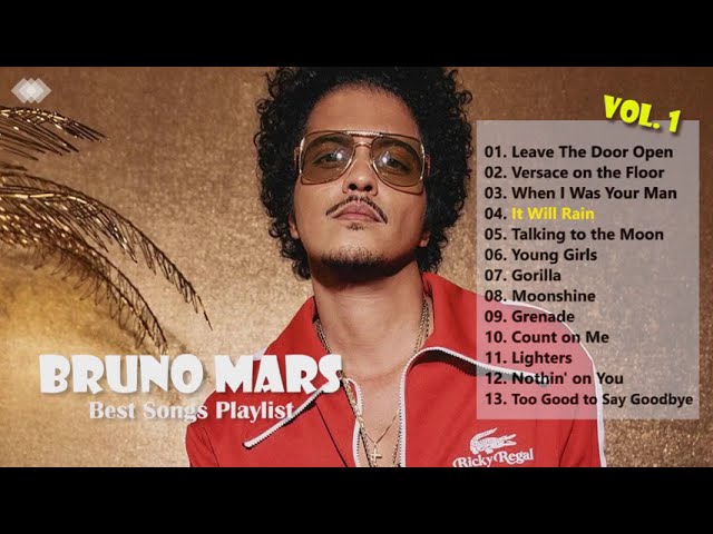 BrunoMars Best Songs Playlist Vol.1