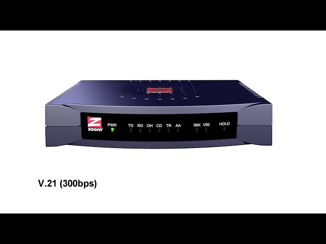 Zoom V.92 Dial-up modem sounds with different modulation systems