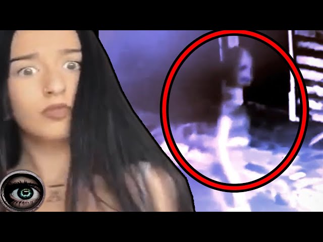A strange woman was caught on the street - 4 terrifying videos