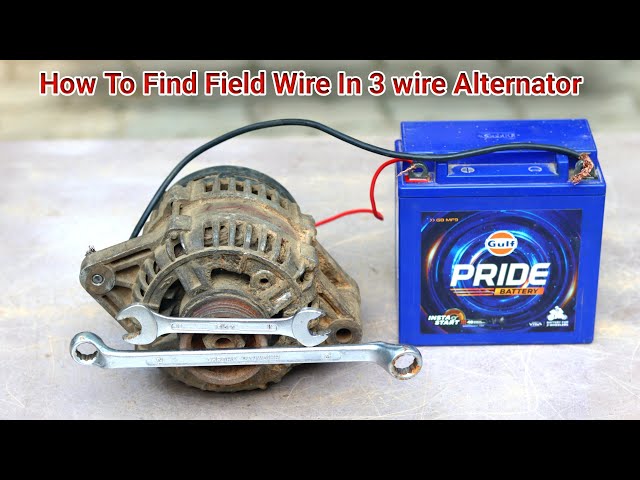 How to find magnetic field wire in 3 pin Alternator | How to connection field wire in car alternator