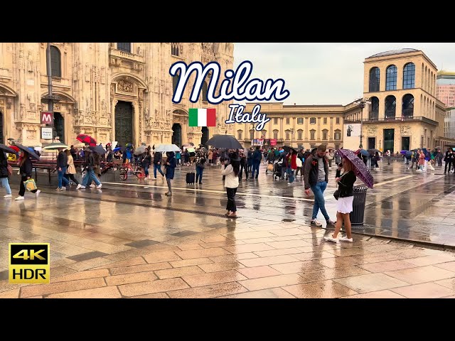 Milan, Italy 🇮🇹 - A Luxurious Rainy Masterpiece - 4k HDR 60fps Walking Tour (▶200min)