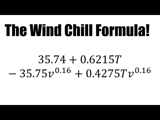 The Wind Chill Formula Explained