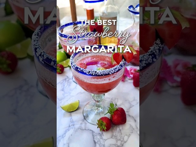 You need to try this! The Best Strawberry Margaritas! #recipe