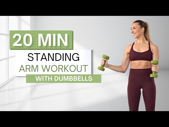 20 min STANDING ARM WORKOUT | With Dumbbells | No Pushups