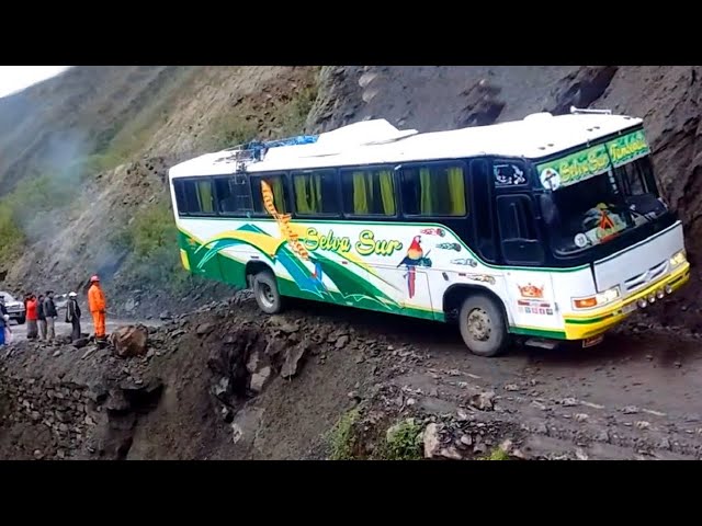 The Most Dangerous Roads In The World That Any Driver Dare Not To Drive, Bus & Truck Operator Skills