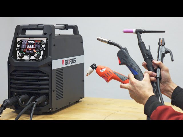 6 in 1 Multi Welder (Plasma cutter, Pulse MIG, HF TIG, MMA) - DECAPOWER Fusion PMCT-205