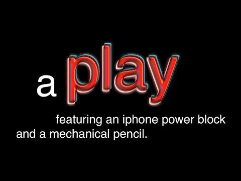 a Play featuring an iphone power block and a mechanical pencil