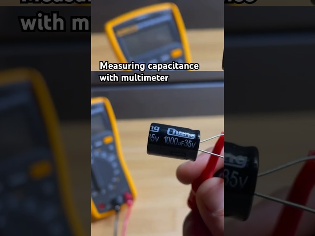 Measuring capacitors with a multimeter #multimeter