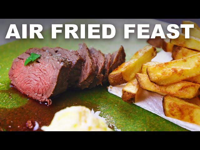 Steak frites from scratch in 'air fryer,' with next-day quesadilla