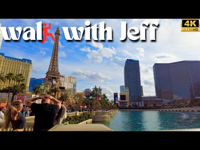 4K Walk With Jeff | Walking the Cosmopolitan | Bellagio Fountains | Las Vegas Strip Walkthrough 2024