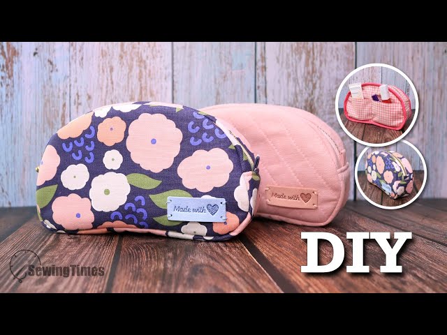 DIY Peanut Zipper Pouch🍒 Makeup Bag - Creative Sewing Project!