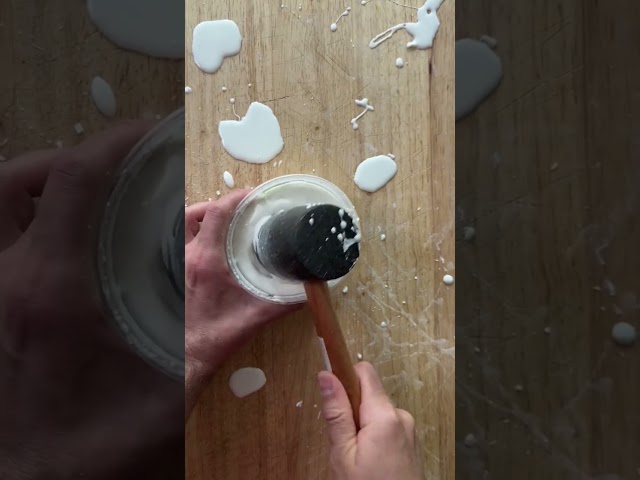 whacking oobleck with a mallet
